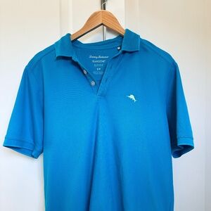 Tommy Bahama Emfielder IslandZone Polo Men’s Size Small S Turquoise Blue Color